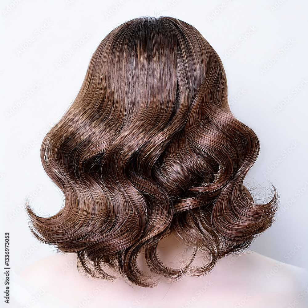 Fototapeta premium Curly bangs isolate with white background.white backgro-073.png