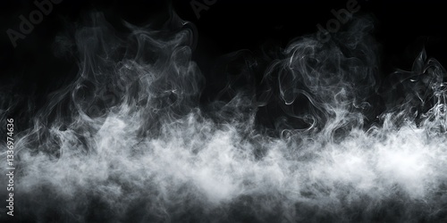 Obraz na płótnie White smoke billows, dark backdrop w salonie