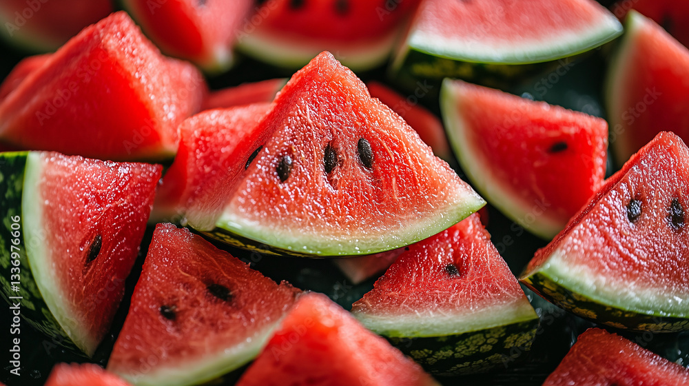 Fresh Juicy Watermelon Slices with Seeds and Green Rind – Sweet Summer Fruit for Refreshing Drinks, Healthy Eating, Hydration, and Tropical Food Background Fresh Juicy Watermelon Slices with Seeds and Green Rind – Sweet Summer Fruit for Refreshing Drinks, Healthy Eating, Hydration, and Tropical Food Background