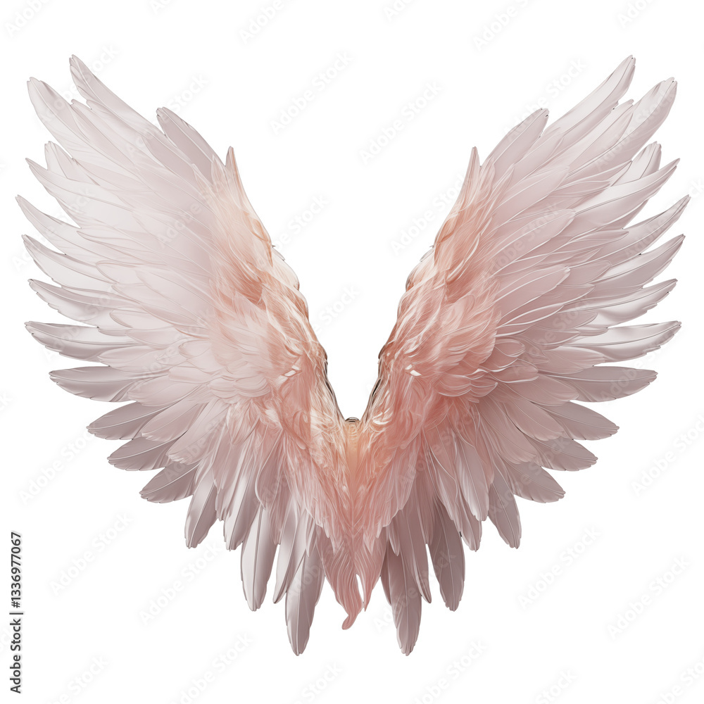 Fototapeta premium heart shaped wings