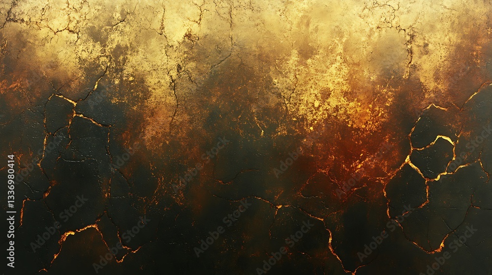 Cracked earth, fiery texture, abstract background