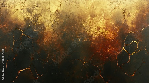 Obraz na płótnie Cracked earth, fiery texture, abstract background w salonie