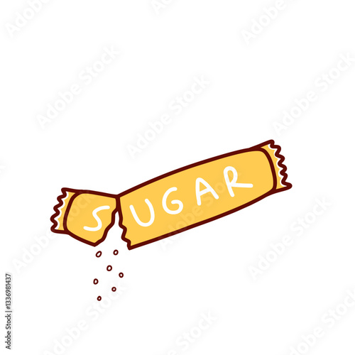 a sachet of sugar