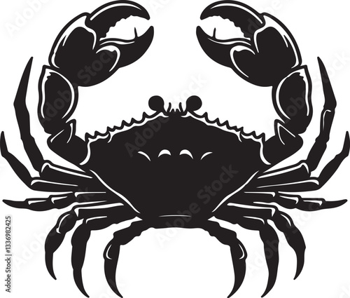 Crab on Sandy Beach - Wildlife and Nature Stock Image