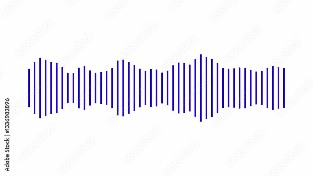 line audio wave visualization on a transparent background, audio ...