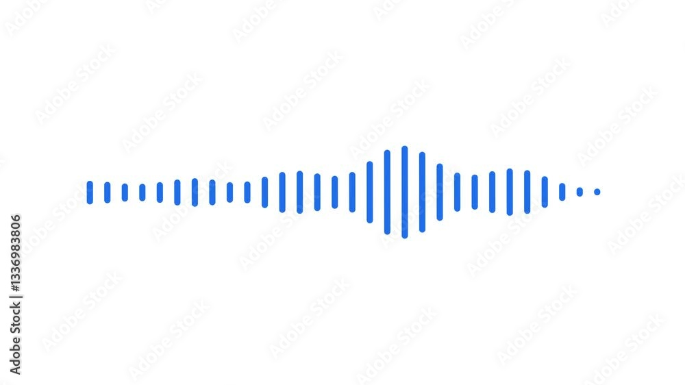 Sound wave Animation on Black Background, Audio sound wave pattern on a white background, representing audio or audio visualization Sound wave Animation on Black Background, Audio sound wave pattern on a white background, representing audio or audio visualization