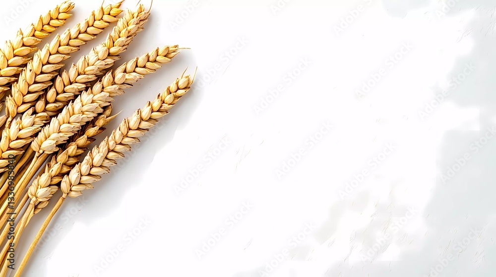 Wheat spike with visible kernels, emphasizing food security, sustainable agriculture, and healthy eating, ideal for eco-conscious content, hand-drawn book illustration Wheat spike with visible kernels, emphasizing food security, sustainable agriculture, and healthy eating, ideal for eco-conscious content, hand-drawn book illustration