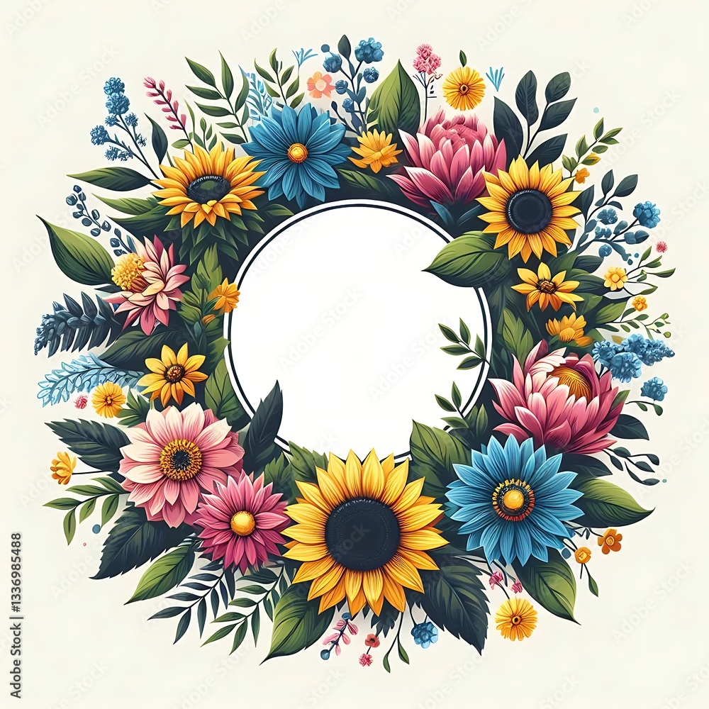 Obraz premium Froral Frame Background