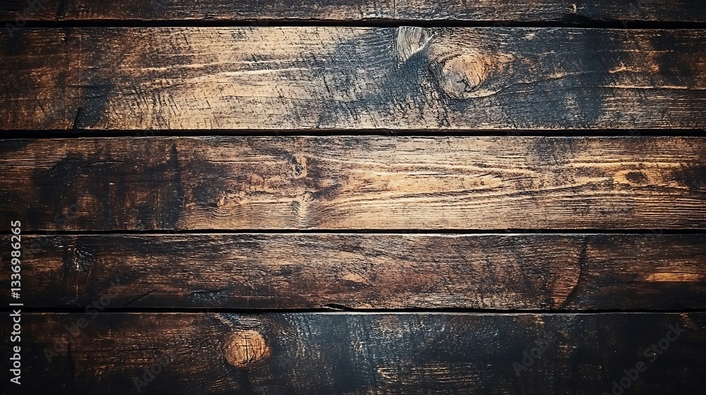 Dark brown rustic wood planks background