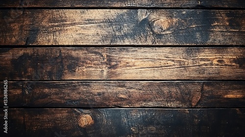 Obraz na płótnie Dark brown rustic wood planks background w salonie