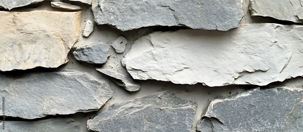 Grey and beige stone wall texture