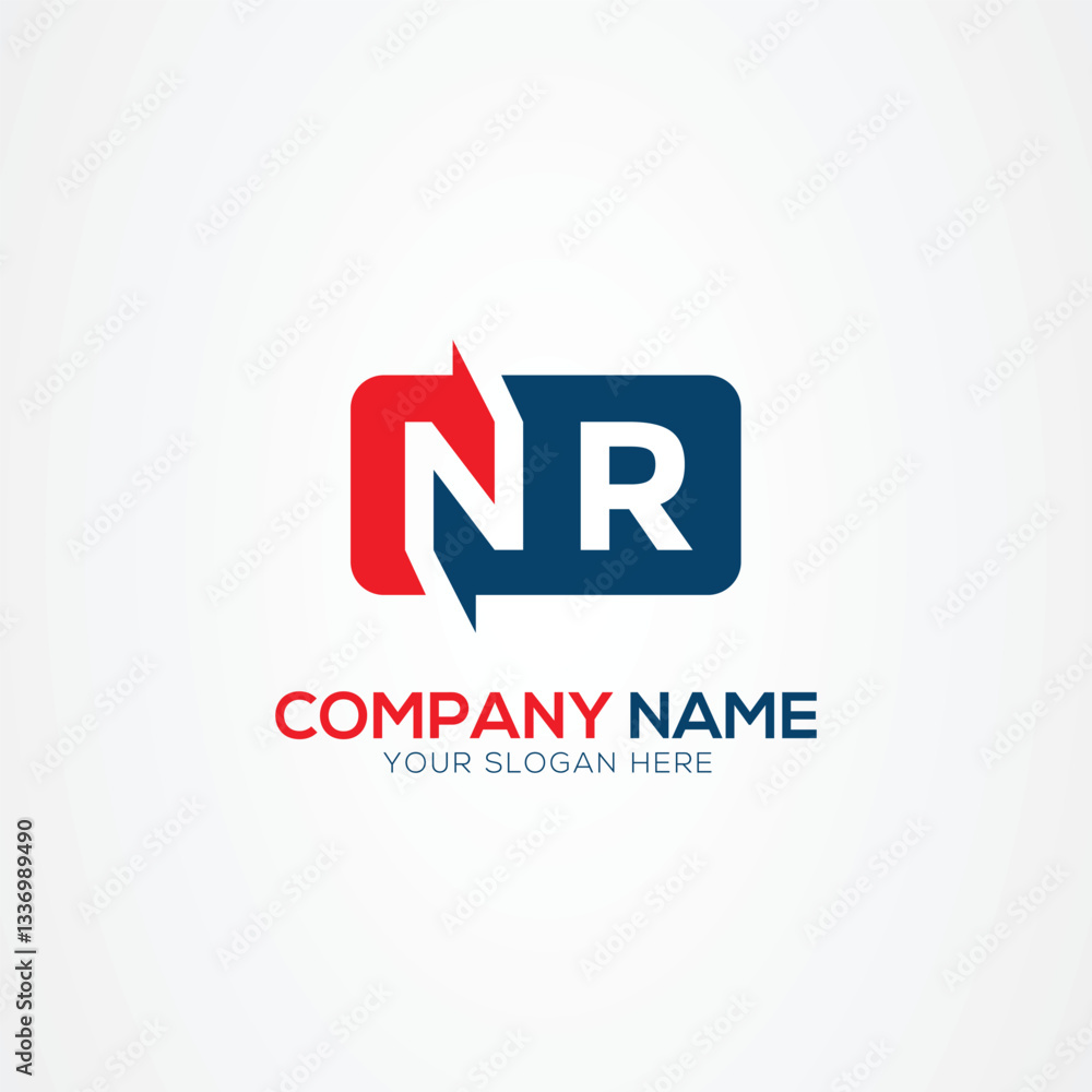 NR or RN Creative Modern Letters Logo Design Element NR or RN Creative Modern Letters Logo Design Element