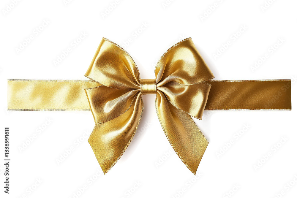 a gold bow on a white background cutout image and isolated on transparent background a gold bow on a white background cutout image and isolated on transparent background