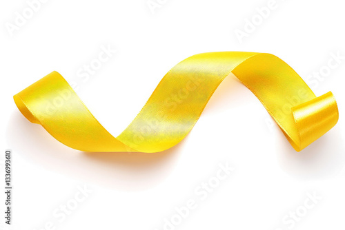 Wallpaper Mural yellow ribbon on white background cutout image and isolated on transparent background  Torontodigital.ca