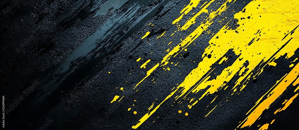Abstract yellow and black grunge texture