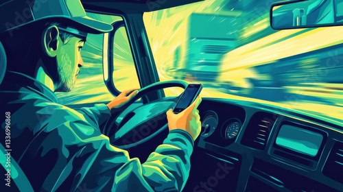 Drivers distraction cell phone