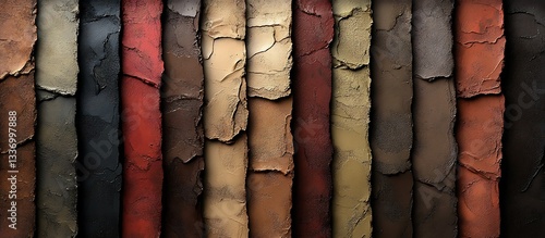 Obraz na płótnie Stone texture samples, various earth tones w salonie