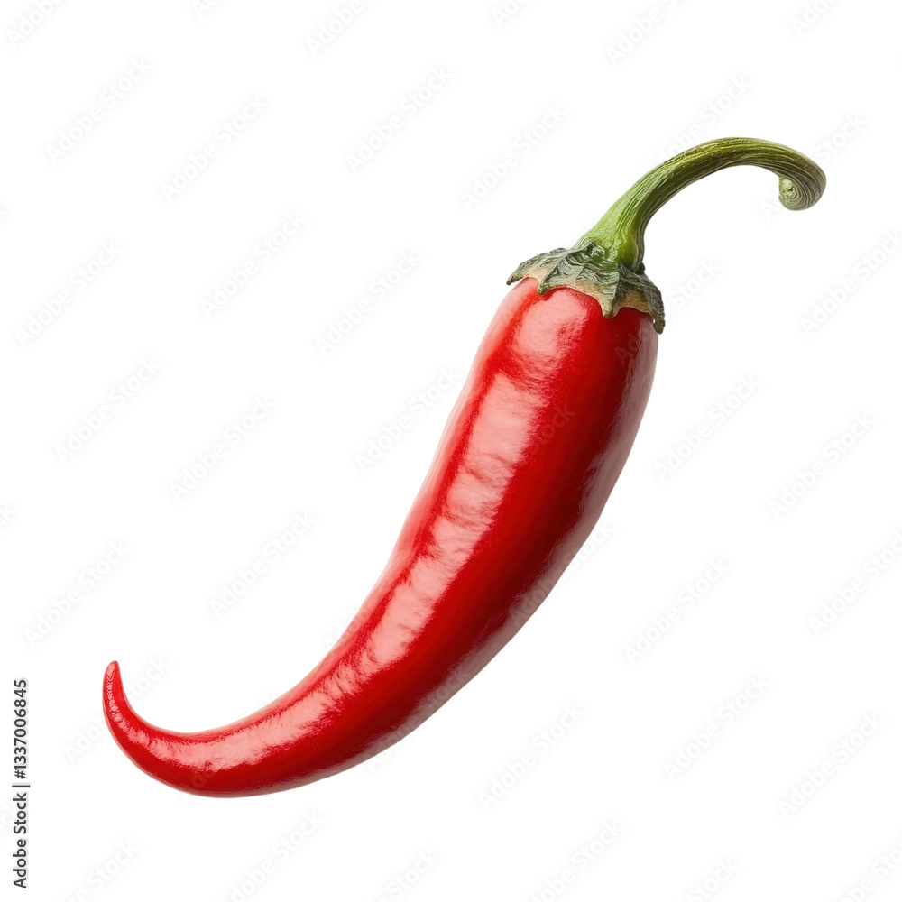 Vibrant red chili pepper isolated transparent background spicy food ingredient cooking Vibrant red chili pepper isolated transparent background spicy food ingredient cooking