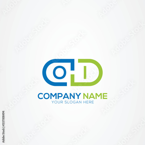 Minimal Monogram Letter OI Medicine Logo Elements