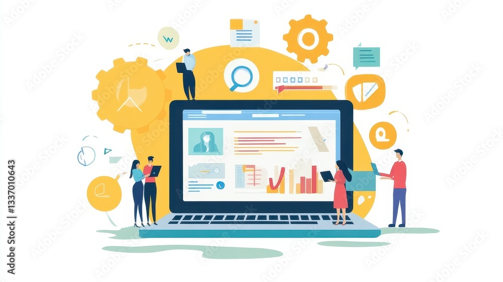 Digital Workspace Illustration Digital Workspace Illustration