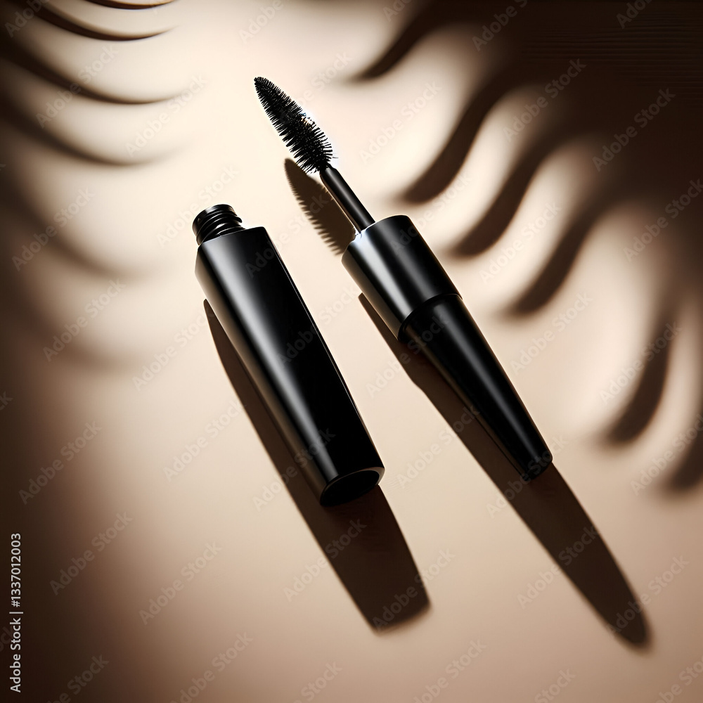 Naklejka premium Sleek Black Mascara Tube
