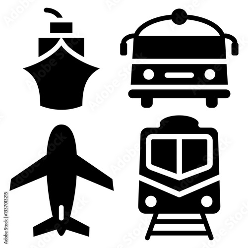 Transportation Glyph Icon