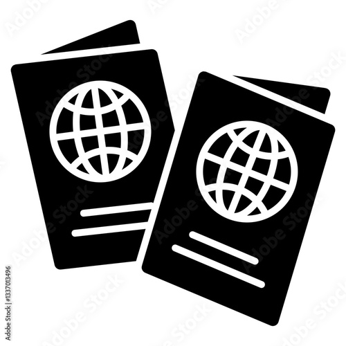 Passport Glyph Icon