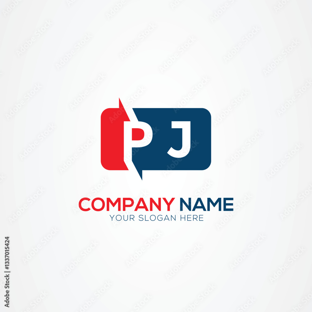 PJ Creative Modern Letters Logo Design Element PJ Creative Modern Letters Logo Design Element