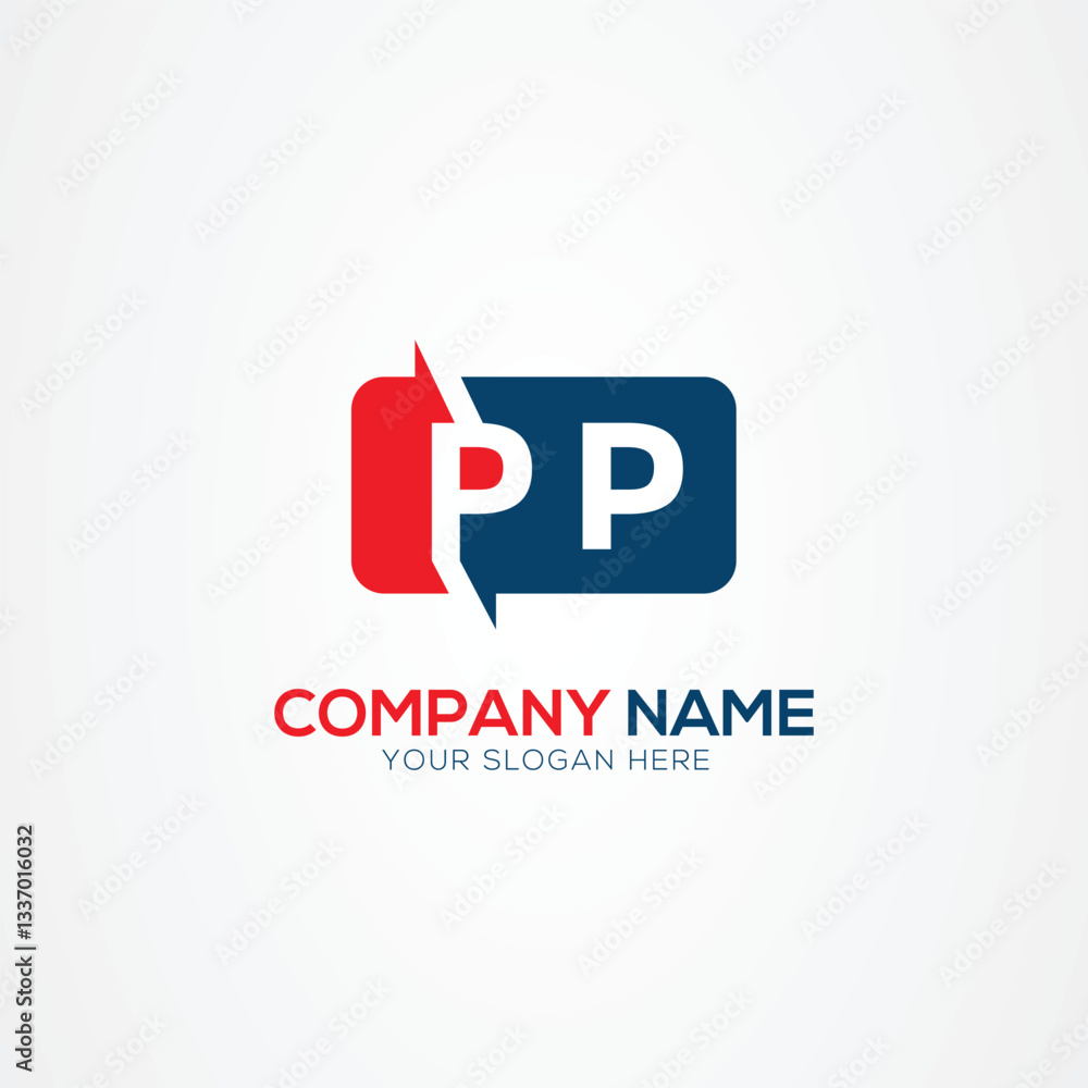 PP Creative Modern Letters Logo Design Element PP Creative Modern Letters Logo Design Element