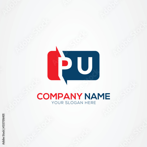 PU Creative Modern Letters Logo Design Element