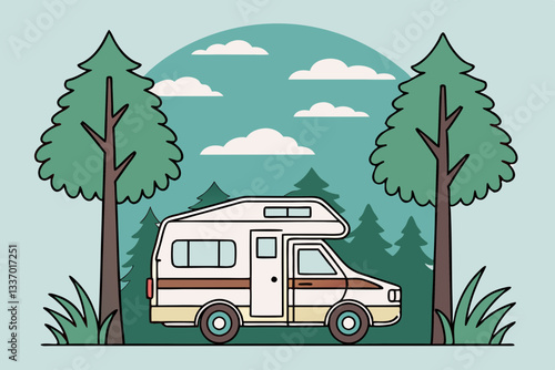 Illustration camping car