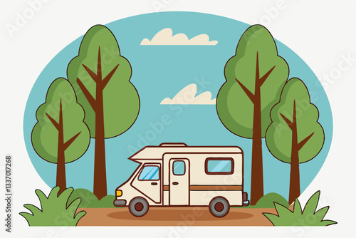 Camping car à la montagne