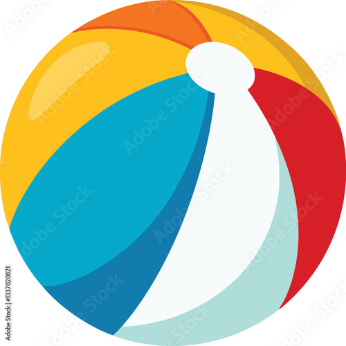 beach ball vector, vector and illustration, vector style