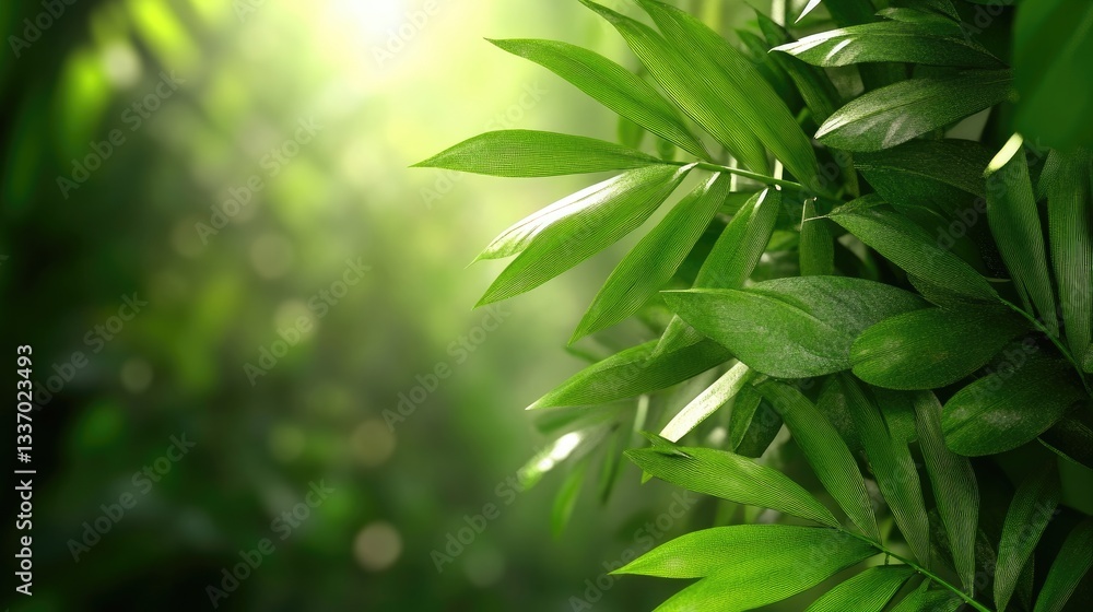 Fototapeta premium A jungle of sentient plants whispering ancient prophecies in the wind