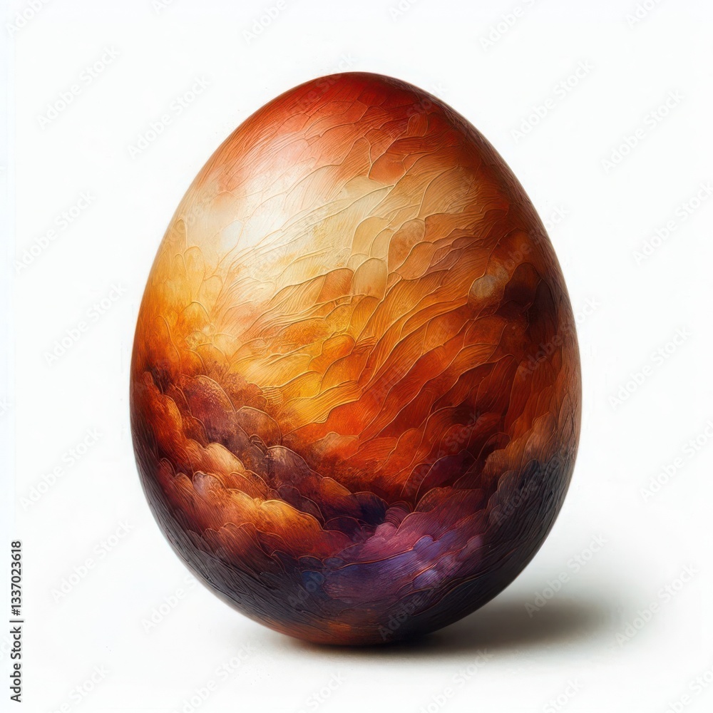 Fototapeta premium Earthy-Toned Easter Egg