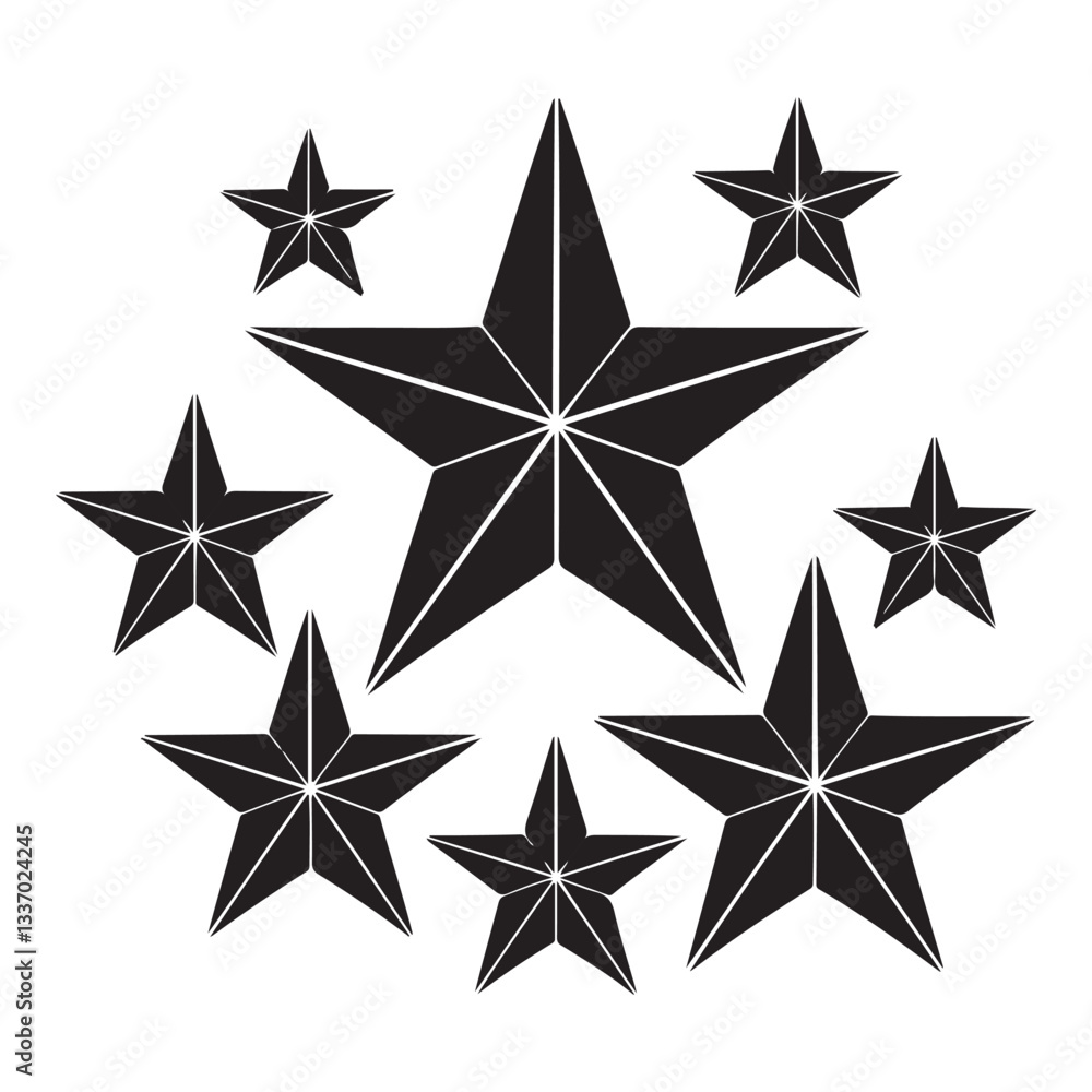 set of stars vector set of stars vector