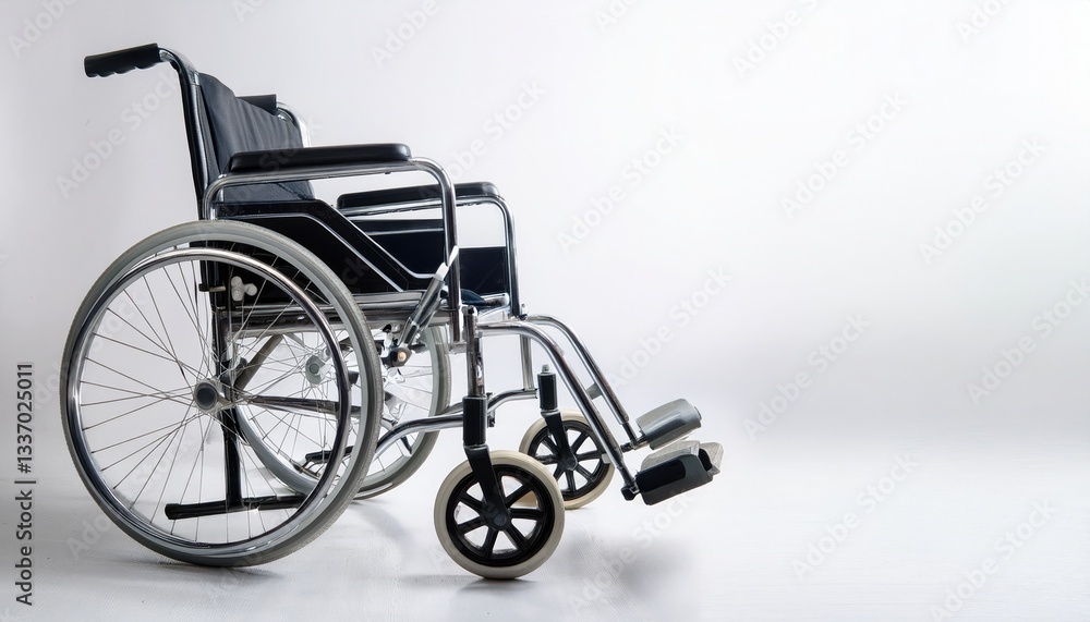 Fototapeta premium Wheelchair on white background