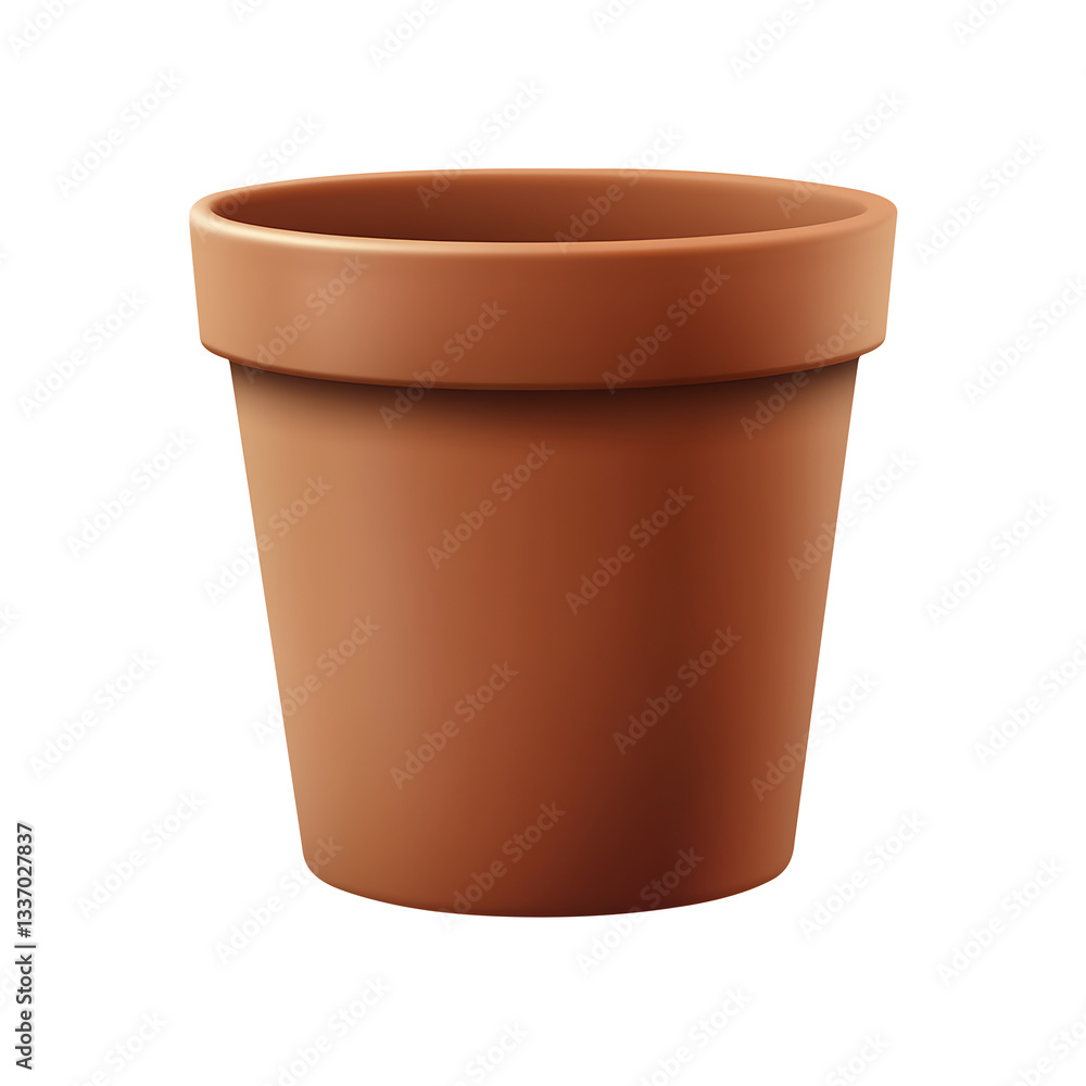 Realistic Clay Planter Simple and Natural Gardening Essential, isolated on transparent background. Realistic Clay Planter Simple and Natural Gardening Essential, isolated on transparent background.