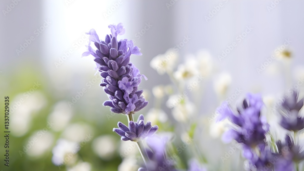 Fototapeta premium Close-Up of a Blooming Lavender Flower