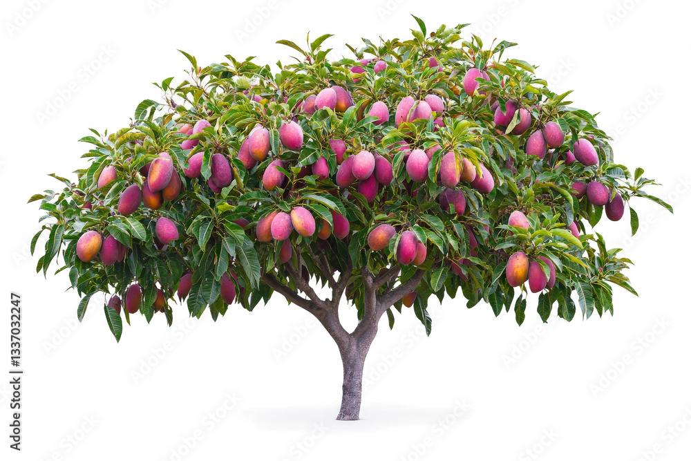 a mango tree with fruits on it cutout image and isolated on transparent background a mango tree with fruits on it cutout image and isolated on transparent background