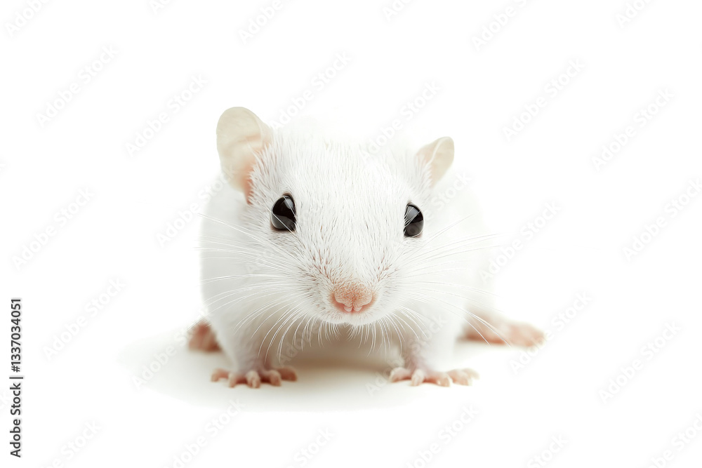 a white mouse on a white background cutout image and isolated on transparent background a white mouse on a white background cutout image and isolated on transparent background