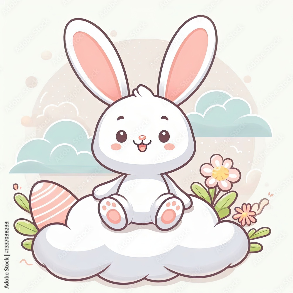 Happy Easter Bunny in the Sky Happy Easter Bunny in the Sky