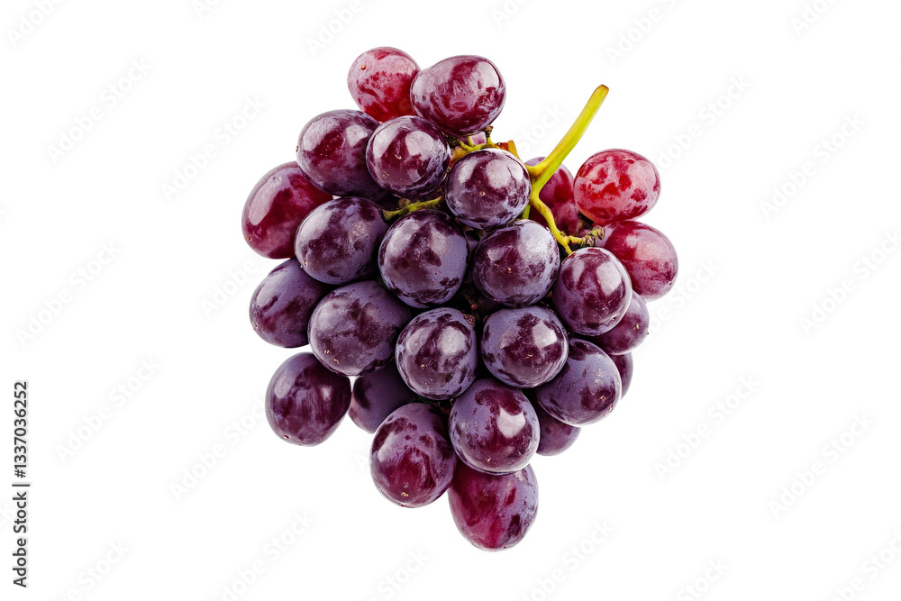a bunch of grapes on a white background cutout image and isolated on transparent background a bunch of grapes on a white background cutout image and isolated on transparent background