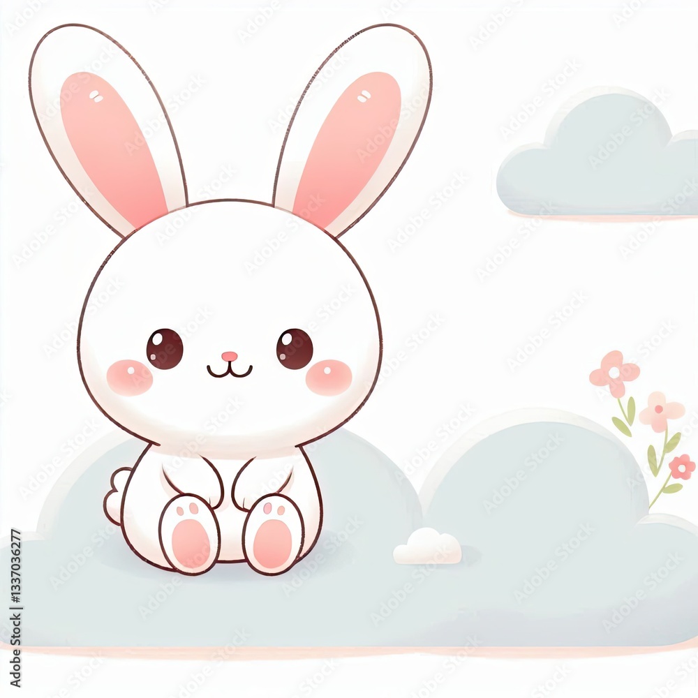 Obraz premium Dreamlike Bunny in a Magical Scene
