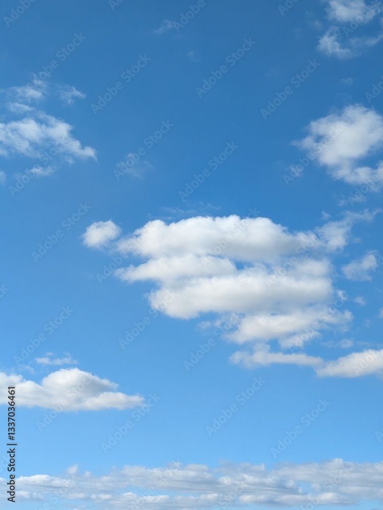 Beautiful Large White Clouds in a Calm Blue Sky Beautiful Large White Clouds in a Calm Blue Sky