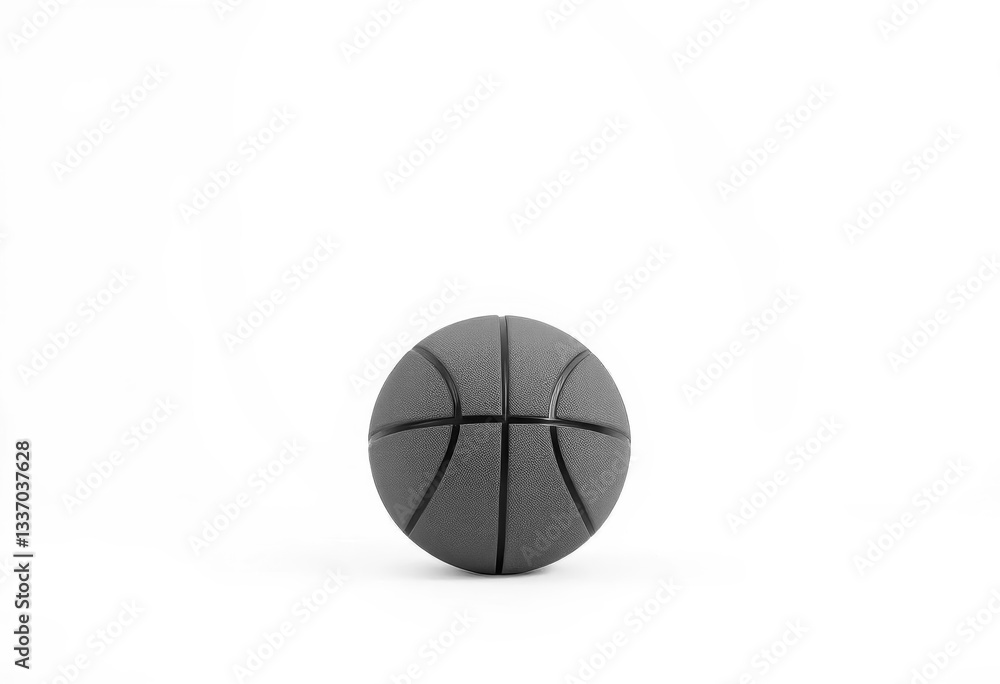 A single basketball sits perfectly centered against a pure white backdrop, product photography, dribble A single basketball sits perfectly centered against a pure white backdrop, product photography, dribble