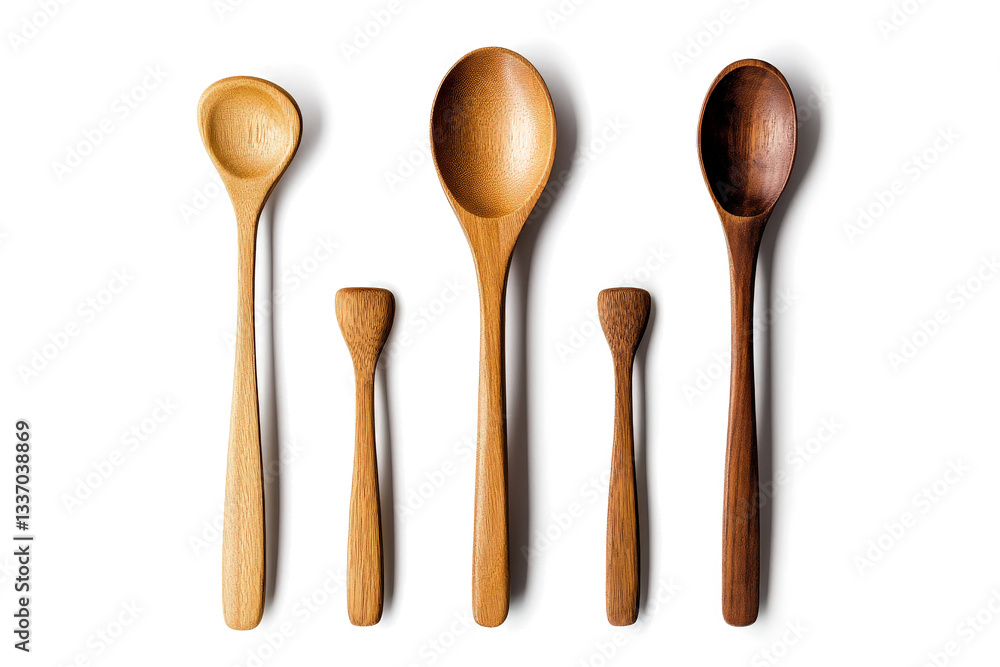 a set of wooden spoons and spoons cutout image and isolated on transparent background a set of wooden spoons and spoons cutout image and isolated on transparent background