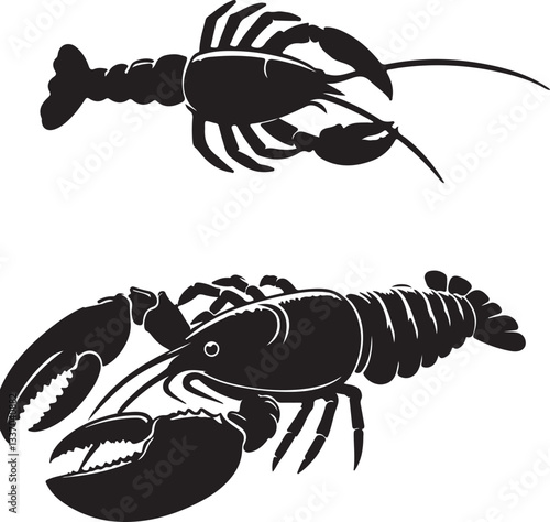 Vibrant Lobster in Fresh Seafood Display – High-Quality Stock Image