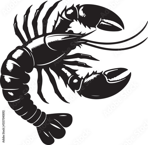 Vibrant Lobster in Fresh Seafood Display – High-Quality Stock Image