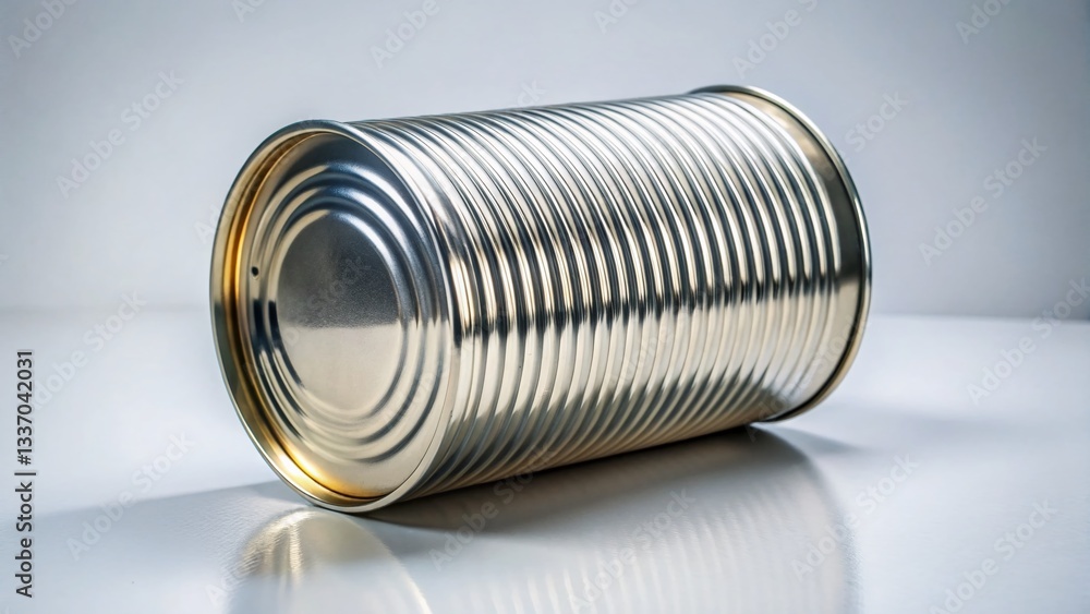 Empty Tin Can on White Background - Stock Photo for Recycling & Waste Themes Empty Tin Can on White Background - Stock Photo for Recycling & Waste Themes